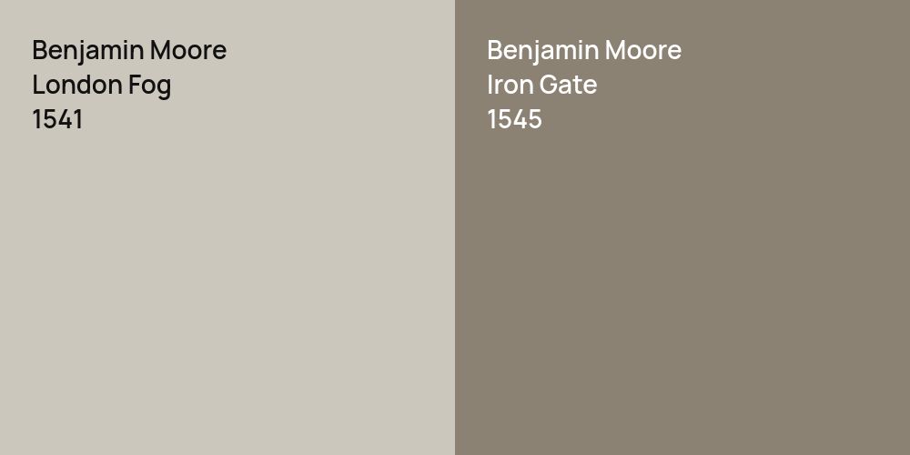 Benjamin Moore London Fog vs. Benjamin Moore Iron Gate