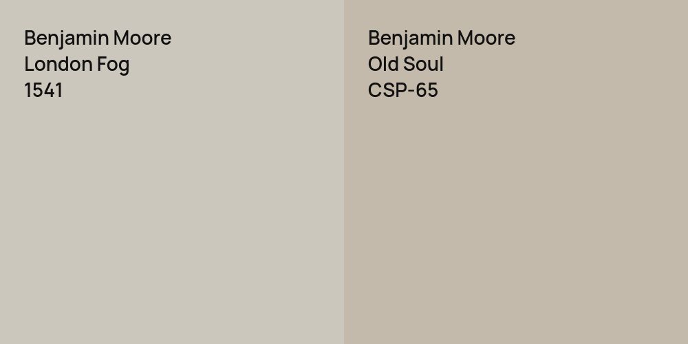 Benjamin Moore London Fog vs. Benjamin Moore Old Soul