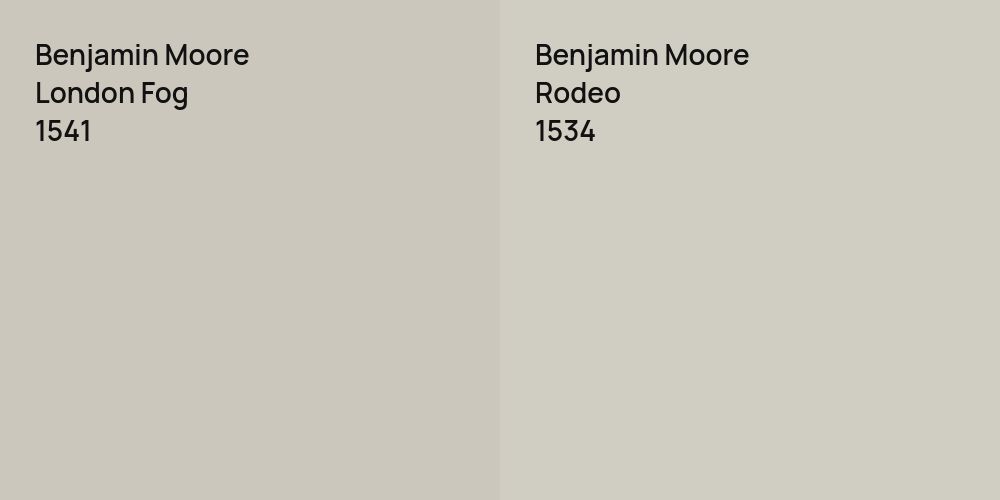 Benjamin Moore London Fog vs. Benjamin Moore Rodeo