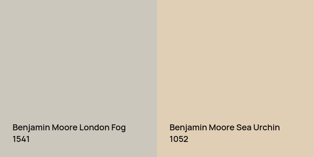 Benjamin Moore London Fog vs. Benjamin Moore Sea Urchin