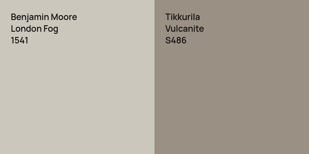 Benjamin Moore London Fog vs. Tikkurila Vulcanite