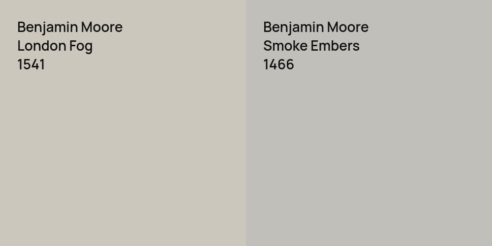 Benjamin Moore London Fog vs. Benjamin Moore Smoke Embers