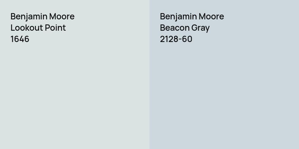 Benjamin Moore Lookout Point vs. Benjamin Moore Beacon Gray