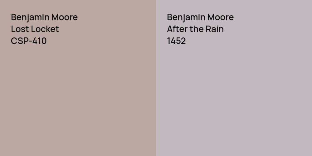 Benjamin Moore Lost Locket vs. Benjamin Moore After the Rain