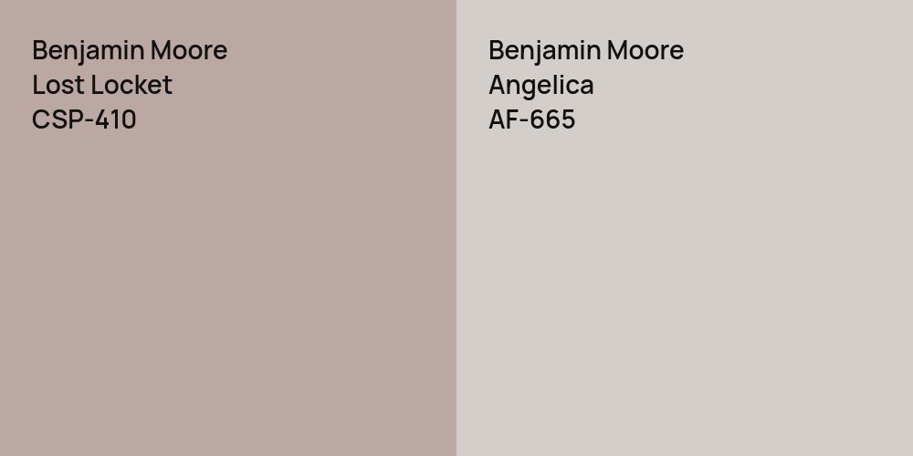 Benjamin Moore Lost Locket vs. Benjamin Moore Angelica