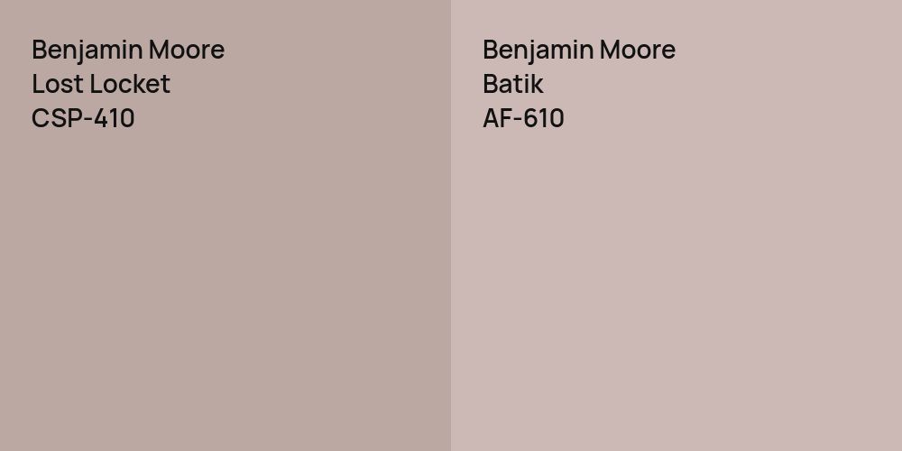 Benjamin Moore Lost Locket vs. Benjamin Moore Batik