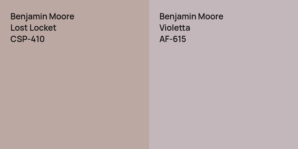 Benjamin Moore Lost Locket vs. Benjamin Moore Violetta