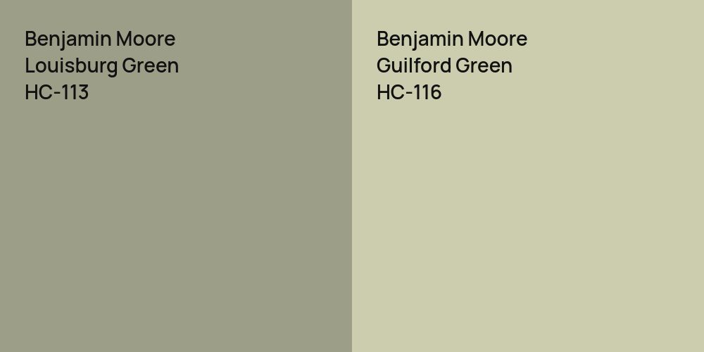 Benjamin Moore Louisburg Green vs. Benjamin Moore Guilford Green