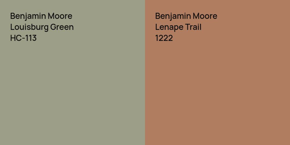 Benjamin Moore Louisburg Green vs. Benjamin Moore Lenape Trail