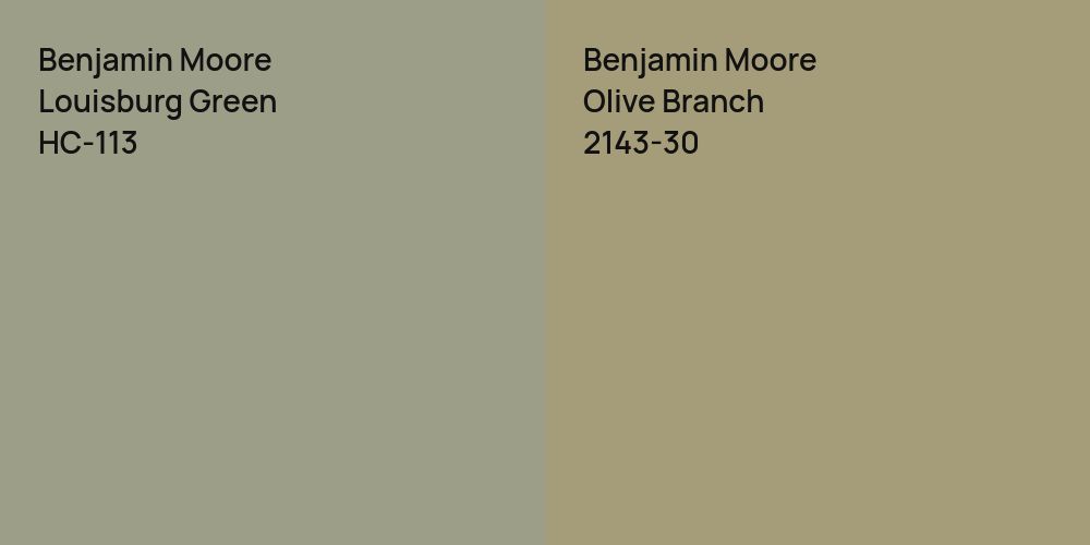 Benjamin Moore Louisburg Green vs. Benjamin Moore Olive Branch