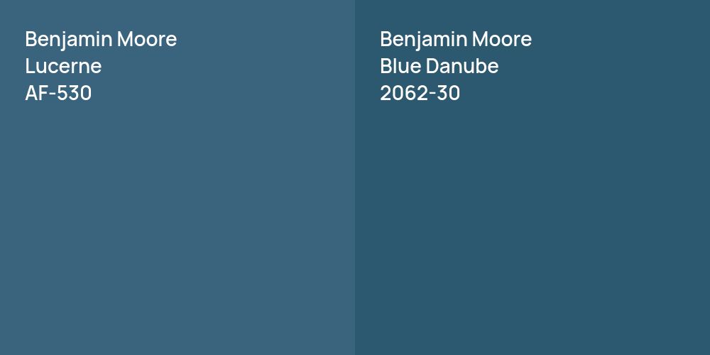 Benjamin Moore Lucerne vs. Benjamin Moore Blue Danube