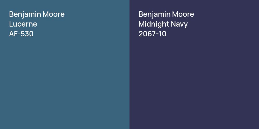 Benjamin Moore Lucerne vs. Benjamin Moore Midnight Navy