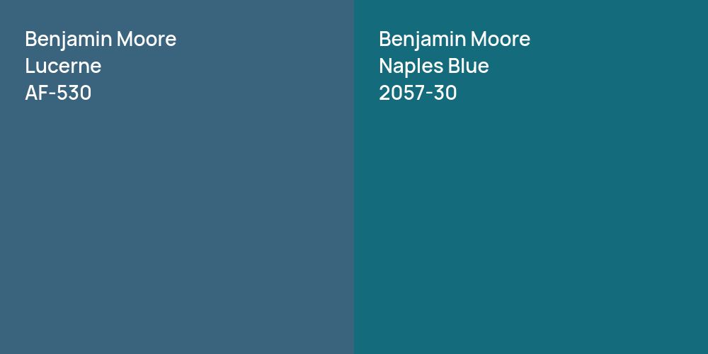 Benjamin Moore Lucerne vs. Benjamin Moore Naples Blue