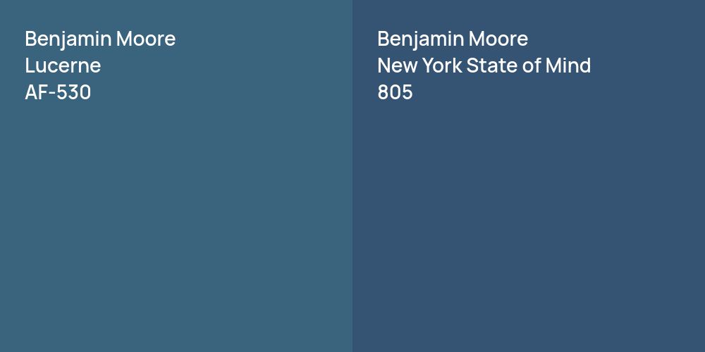 Benjamin Moore Lucerne vs. Benjamin Moore New York State of Mind