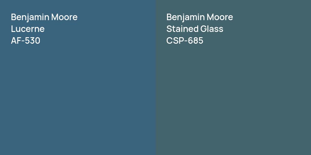 Benjamin Moore Lucerne vs. Benjamin Moore Stained Glass