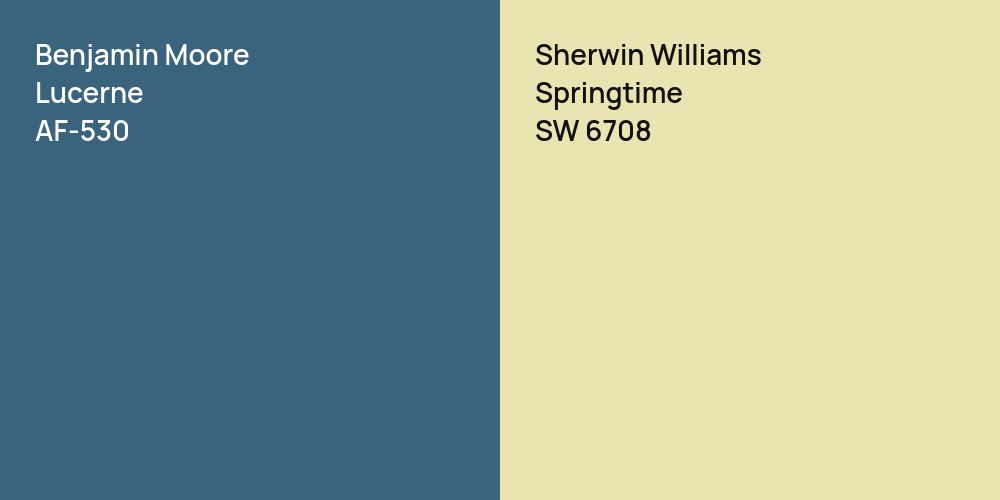 Benjamin Moore Lucerne vs. Sherwin Williams Springtime