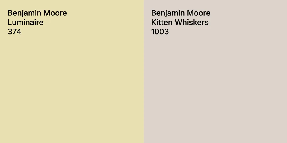 Benjamin Moore Luminaire vs. Benjamin Moore Kitten Whiskers