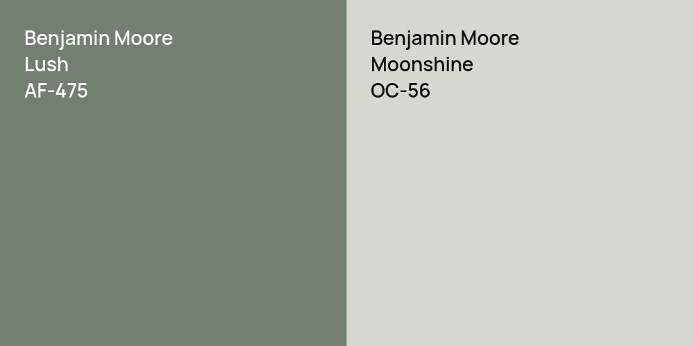 Benjamin Moore Lush vs. Benjamin Moore Moonshine