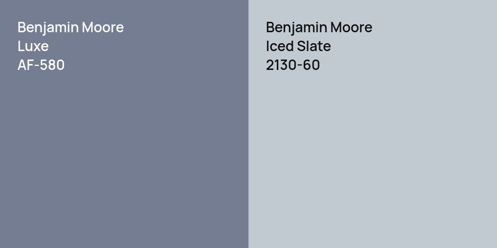 Benjamin Moore Luxe vs. Benjamin Moore Iced Slate