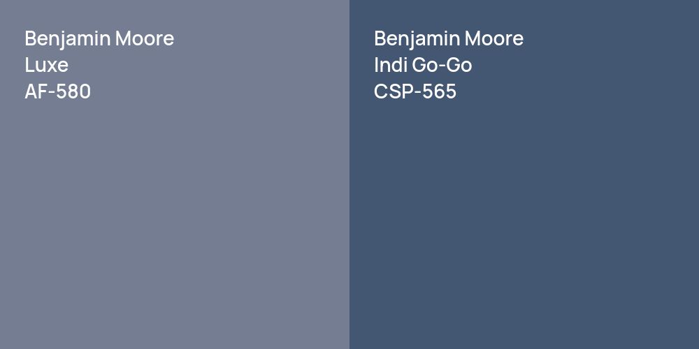 Benjamin Moore Luxe vs. Benjamin Moore Indi Go-Go