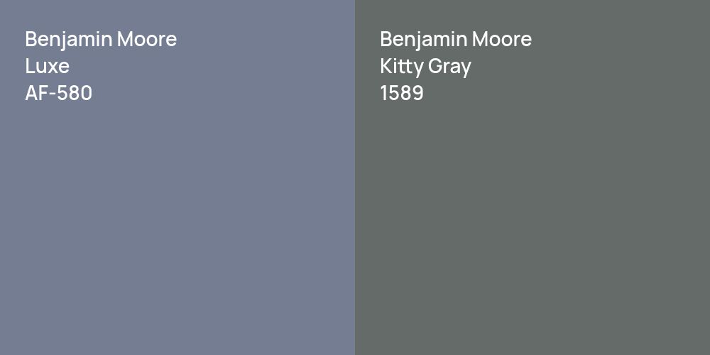 Benjamin Moore Luxe vs. Benjamin Moore Kitty Gray