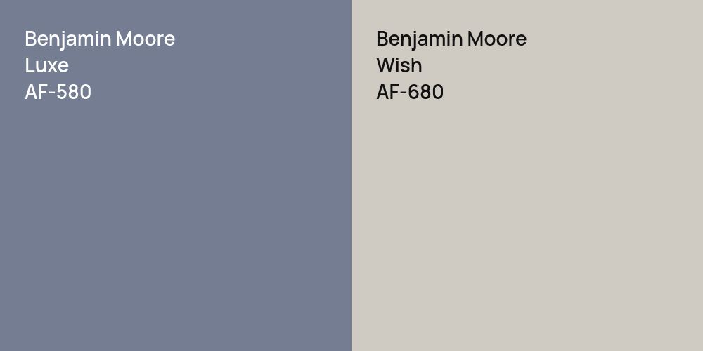 Benjamin Moore Luxe vs. Benjamin Moore Wish