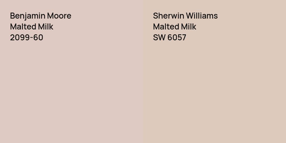 Benjamin Moore Malted Milk vs. Sherwin Williams Malted Milk