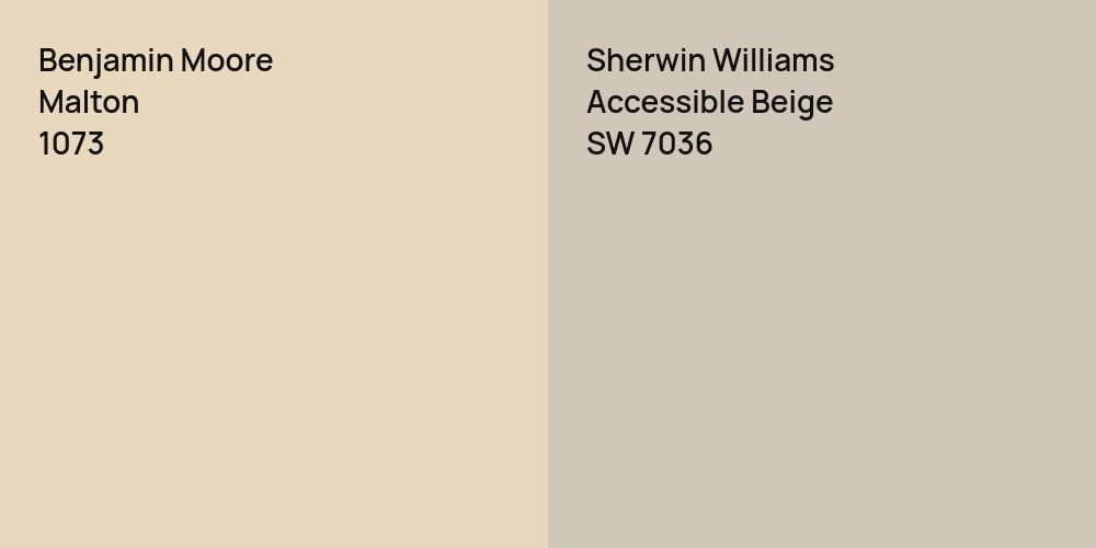 Benjamin Moore Malton vs. Sherwin Williams Accessible Beige