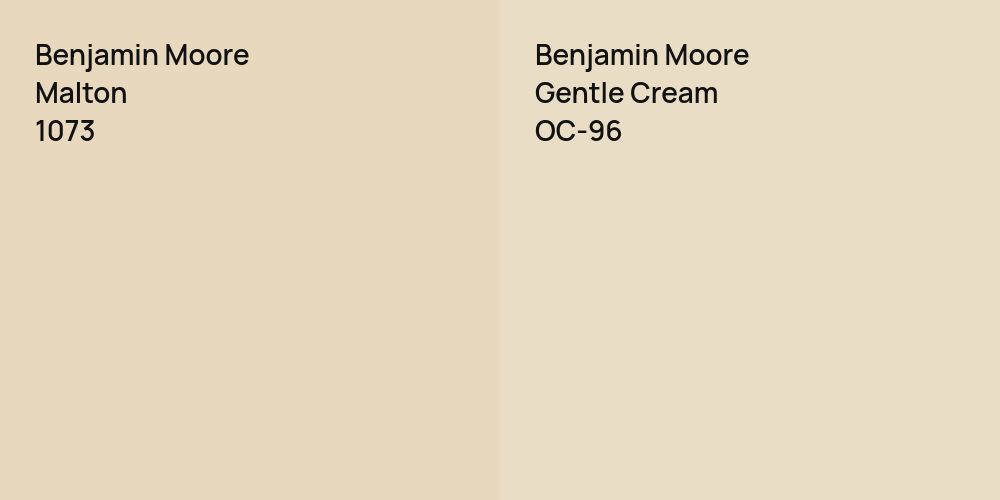 Benjamin Moore Malton vs. Benjamin Moore Gentle Cream