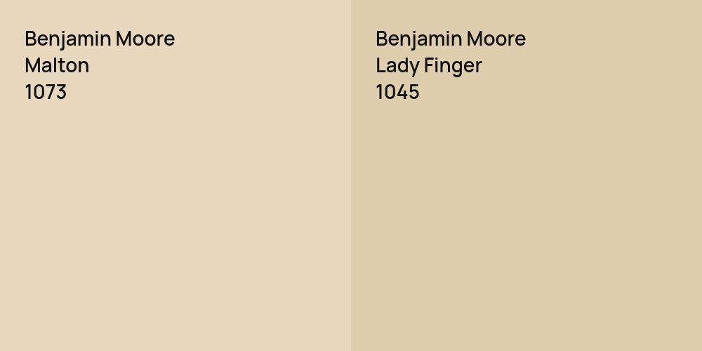 Benjamin Moore Malton vs. Benjamin Moore Lady Finger