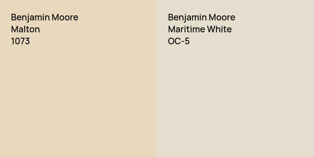 Benjamin Moore Malton vs. Benjamin Moore Maritime White