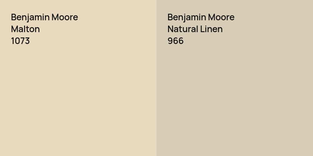 Benjamin Moore Malton vs. Benjamin Moore Natural Linen