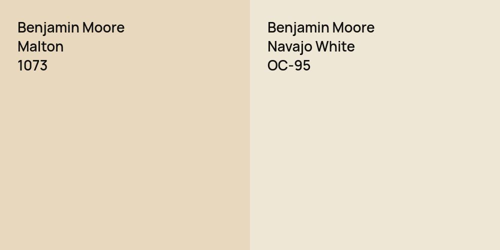 Benjamin Moore Malton vs. Benjamin Moore Navajo White