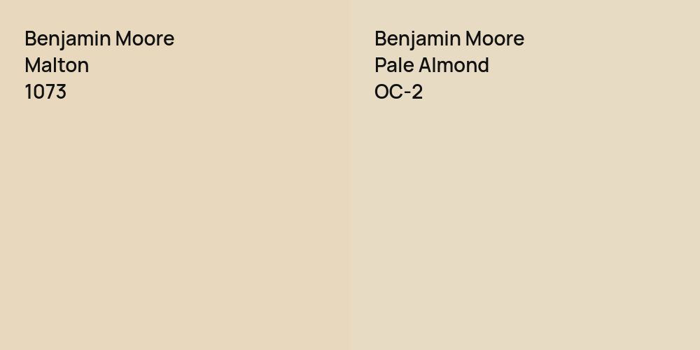 Benjamin Moore Malton vs. Benjamin Moore Pale Almond