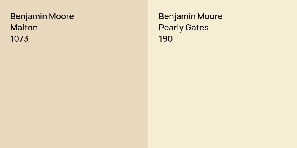 Benjamin Moore Malton vs. Benjamin Moore Pearly Gates