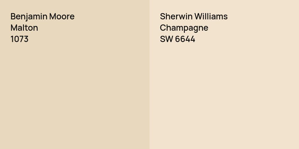 Benjamin Moore Malton vs. Sherwin Williams Champagne