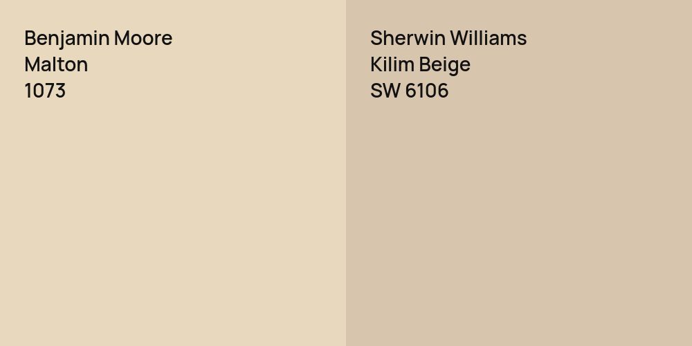 Benjamin Moore Malton vs. Sherwin Williams Kilim Beige