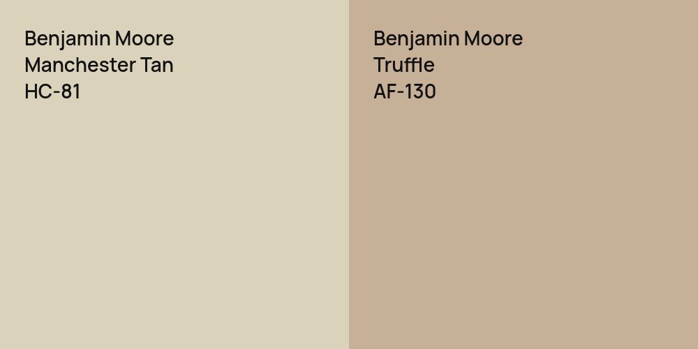 Benjamin Moore Manchester Tan vs. Benjamin Moore Truffle