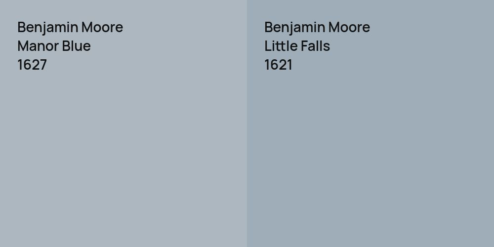 Benjamin Moore Manor Blue vs. Benjamin Moore Little Falls