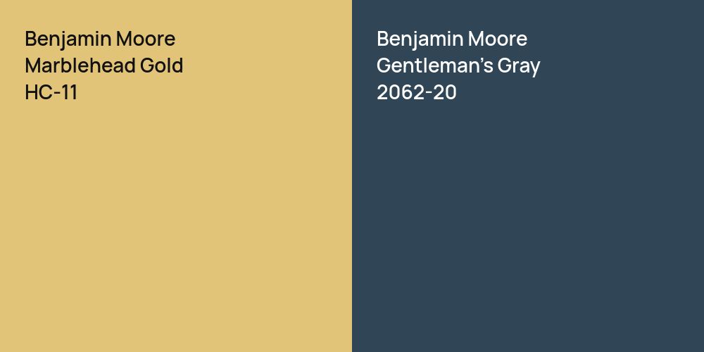 Benjamin Moore Marblehead Gold vs. Benjamin Moore Gentleman's Gray