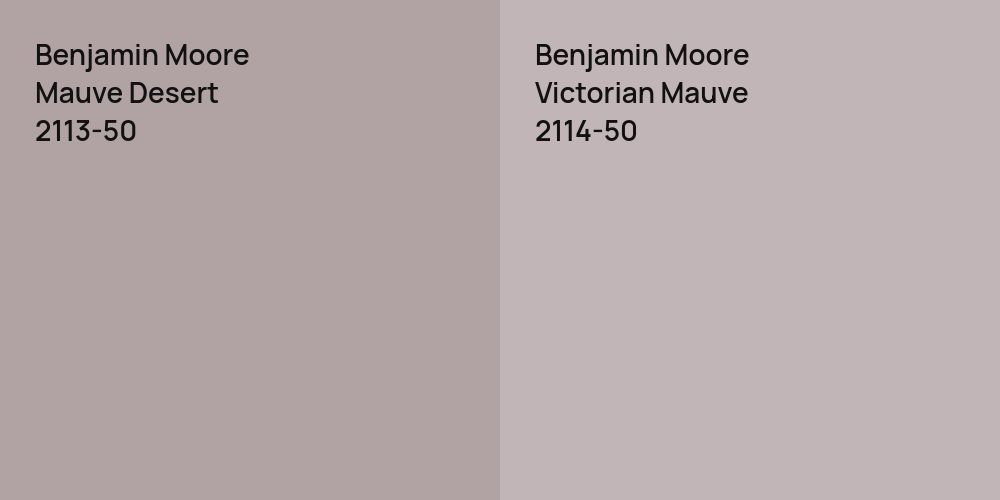 Benjamin Moore Mauve Desert vs. Benjamin Moore Victorian Mauve