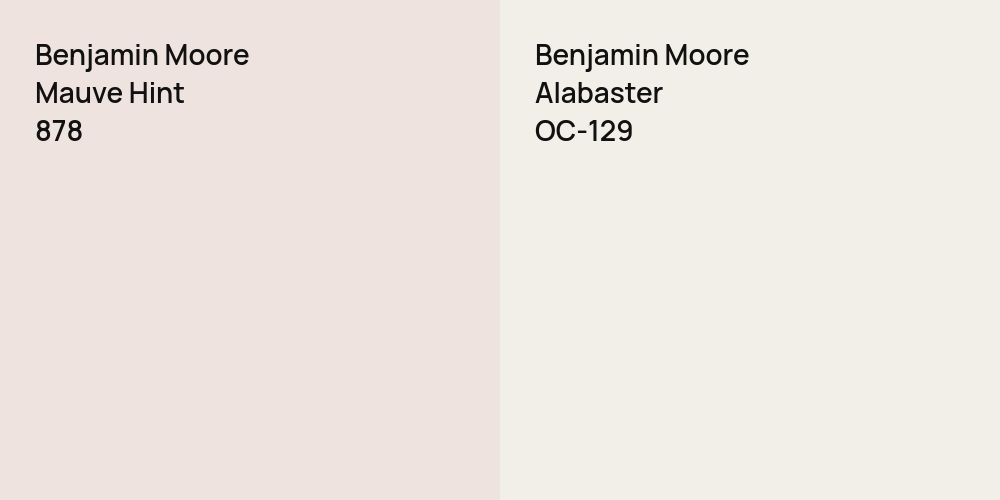 Benjamin Moore Mauve Hint vs. Benjamin Moore Alabaster