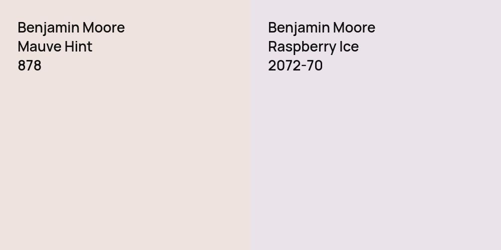 Benjamin Moore Mauve Hint vs. Benjamin Moore Raspberry Ice