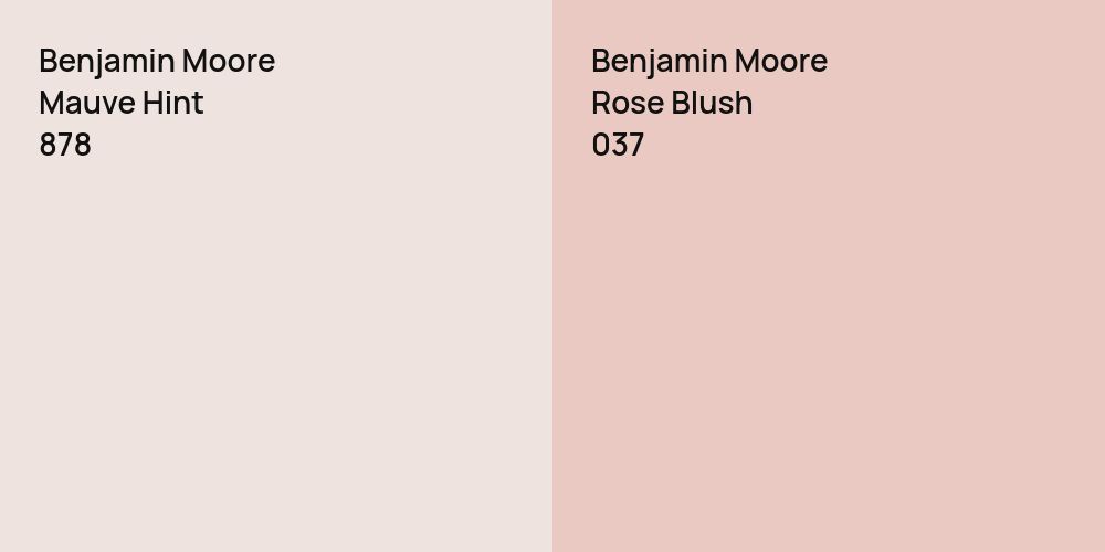 Benjamin Moore Mauve Hint vs. Benjamin Moore Rose Blush