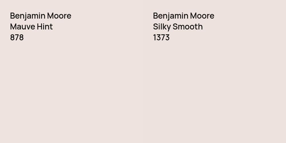 Benjamin Moore Mauve Hint vs. Benjamin Moore Silky Smooth