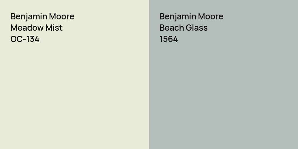 Benjamin Moore Meadow Mist vs. Benjamin Moore Beach Glass