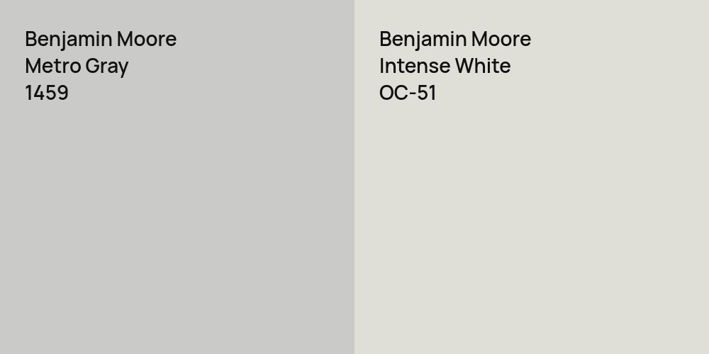 Benjamin Moore Metro Gray vs. Benjamin Moore Intense White