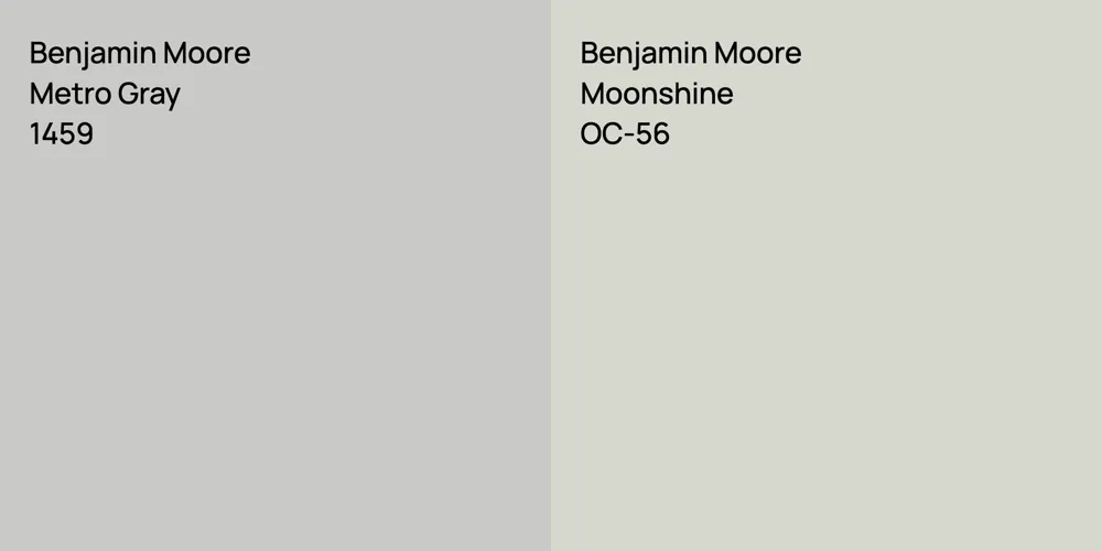 Benjamin Moore Metro Gray vs. Benjamin Moore Moonshine