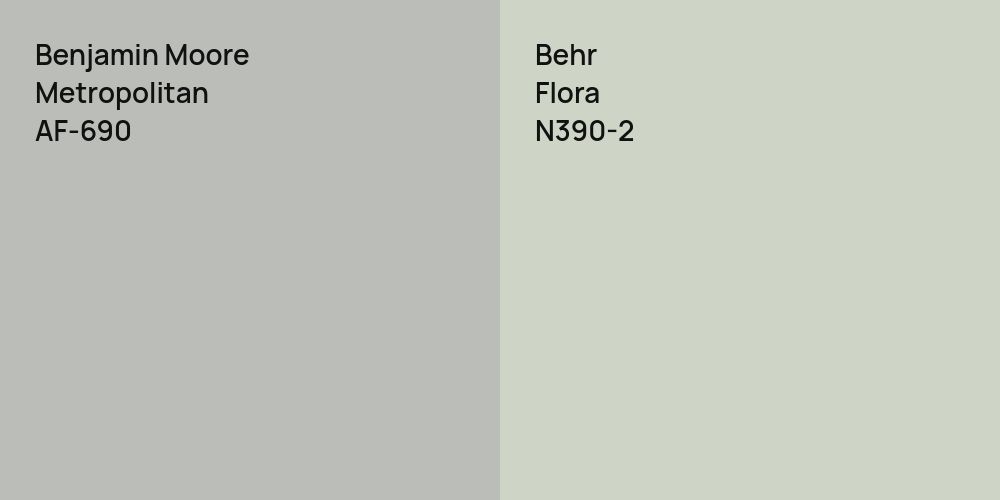 Benjamin Moore Metropolitan vs. Behr Flora