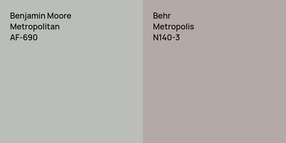 Benjamin Moore Metropolitan vs. Behr Metropolis